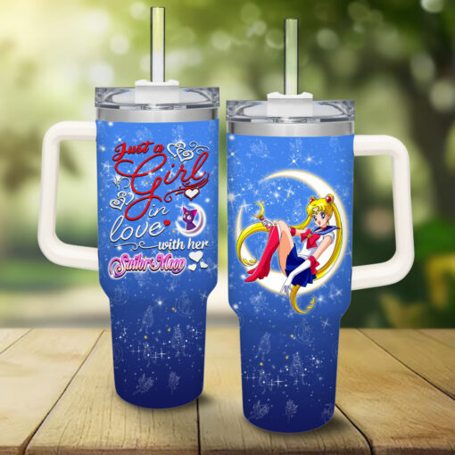 sailor moon cartoon custom stanley quencher 40oz stainless steel tumbler with handle ipmoc 1