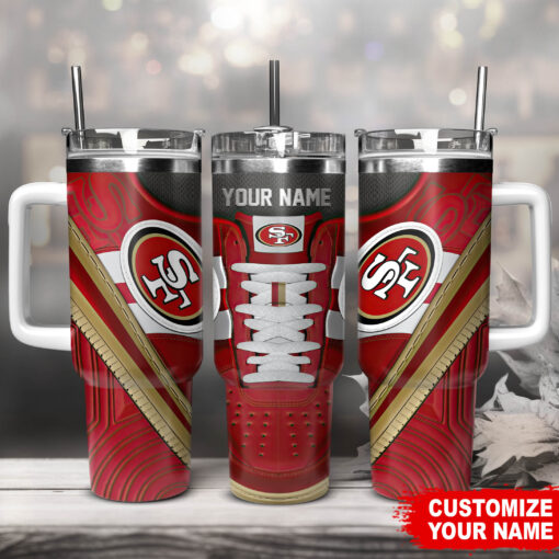 san francisco 49ers nfl sneaker custom stanley quencher 40oz stainless steel tumbler with handle chh3c