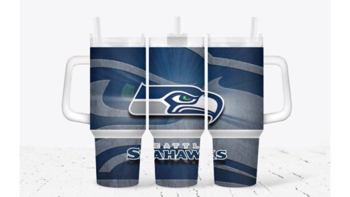 seattle seahawks football nfl custom stanley quencher 40oz stainless steel tumbler with handle dariv