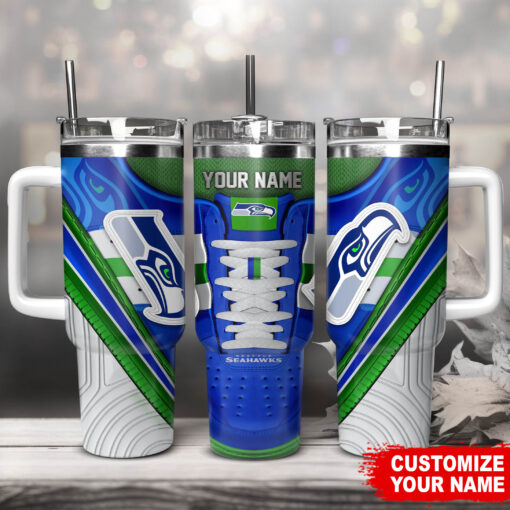 seattle seahawks nfl sneaker custom stanley quencher 40oz stainless steel tumbler with handle jwdcj