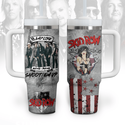 skid row music custom stanley quencher 40oz stainless steel tumbler with handle j9jlk 1