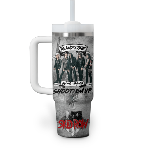 skid row music custom stanley quencher 40oz stainless steel tumbler with handle pctgp