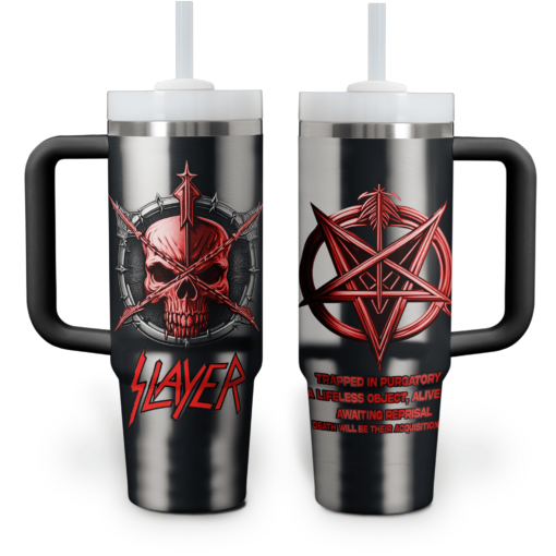 slayer musiccustom stanley quencher 40oz stainless steel tumbler with handle kfm82