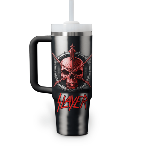 slayer musiccustom stanley quencher 40oz stainless steel tumbler with handle l86rs