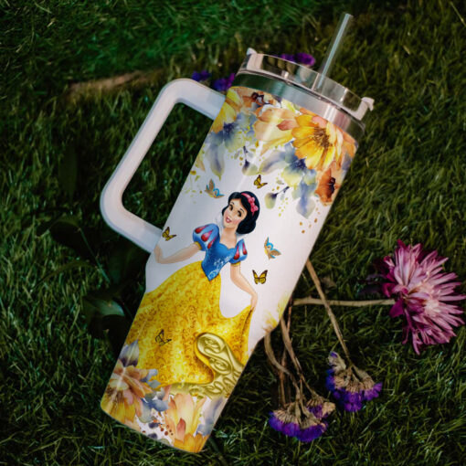 snow white disney princess cartoon custom stanley quencher 40oz stainless steel tumbler with handle k2dcd