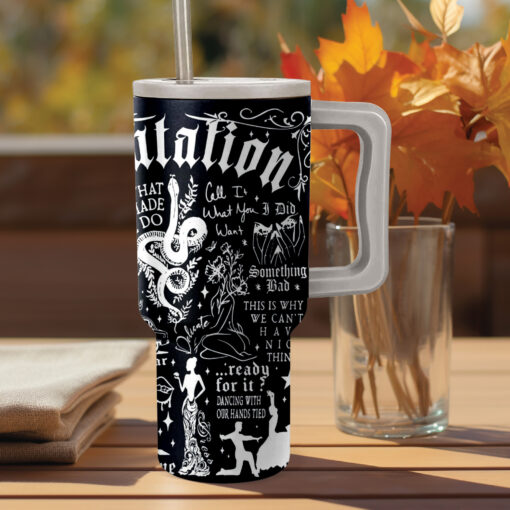 taylor swift reputation album music custom stanley quencher 40oz stainless steel tumbler with handle jjled