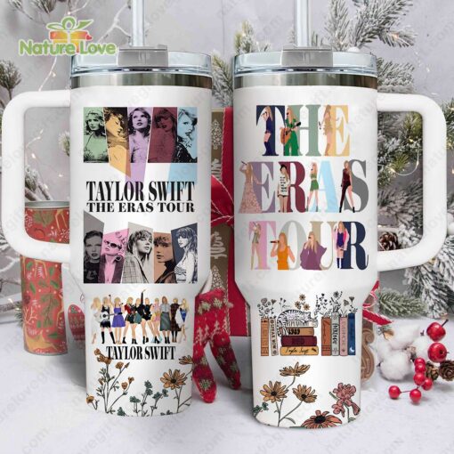 taylor swift the eras tour musiccustom stanley quencher 40oz stainless steel tumbler with handle