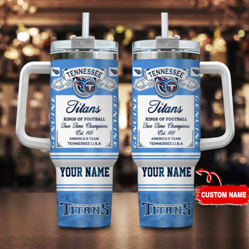 tennessee titans nfl kings of football custom stanley quencher 40oz stainless steel tumbler with handle r8nve 1