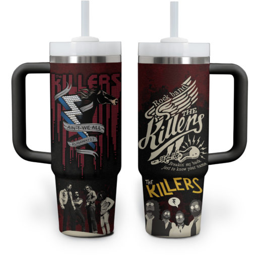 the killers music custom stanley quencher 40oz stainless steel tumbler with handle zclam