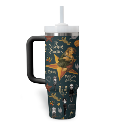 the smashing pumpkins music custom stanley quencher 40oz stainless steel tumbler with handle emwuf