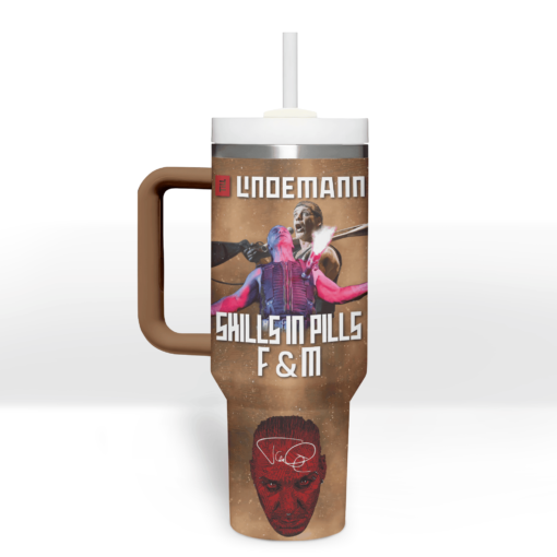 till lindemann music custom stanley quencher 40oz stainless steel tumbler with handle