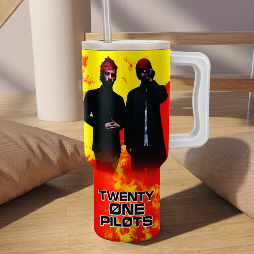 twenty one pilots music custom stanley quencher 40oz stainless steel 0tkee