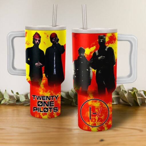 twenty one pilots music custom stanley quencher 40oz stainless steel