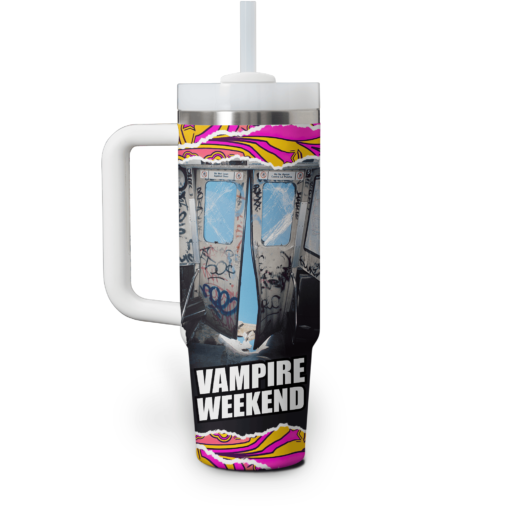 vampire weekend music custom stanley quencher 40oz stainless steel tumbler with handle