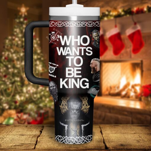 vikings tv series custom stanley quencher 40oz stainless steel tumbler with handle otamg